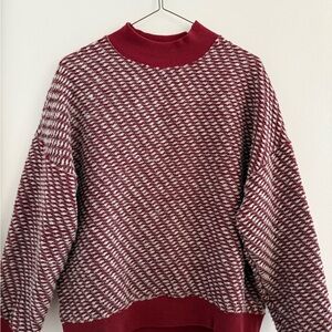 Vintage Sweater in Burgundy and Beige